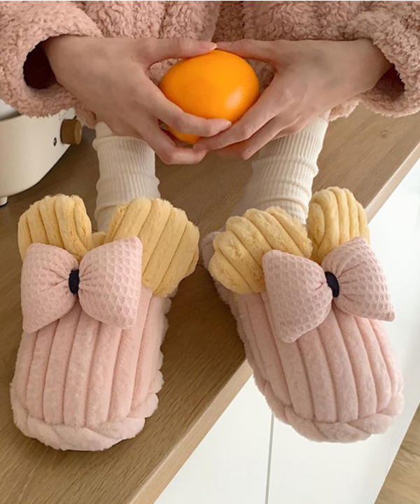 캣스트릿 무료배송 큐티골지리본 실내화 (퍼플,그레이) F.신발 캣스트릿 캣스트릿