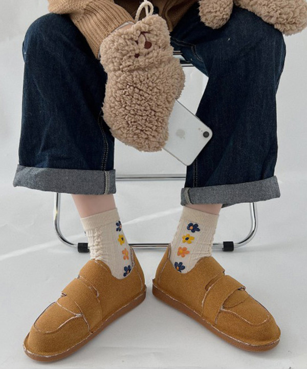 캣스트릿 무료배송 빈티지감성 로퍼단화 (브라운) (스웨이드 / 2cm) F.신발